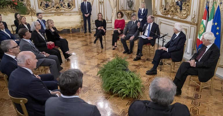 I vincitori dei Premi Leonardo e dei Premi di Laurea 2023 incontrano il Presidente della Repubblica